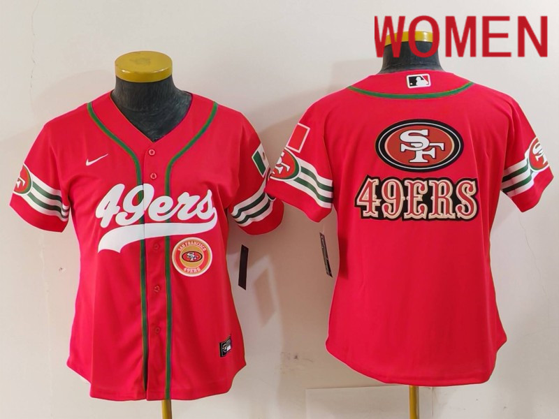 Women San Francisco 49ers Blank Red Mexican Joint Name 2024 Nike Limited NFL Jersey style 8